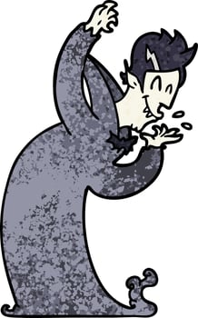 cartoon doodle character vampire vector