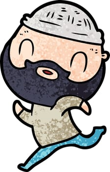 cartoon bearded man vector