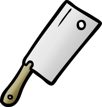 cartoon meat cleaver vector