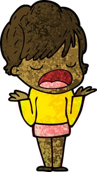 cartoon woman talking vector