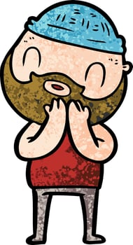 cartoon bearded man vector