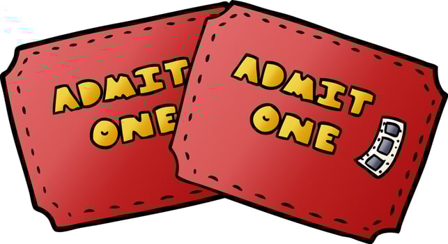 vector cartoon tickets