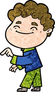 cartoon friendly man vector