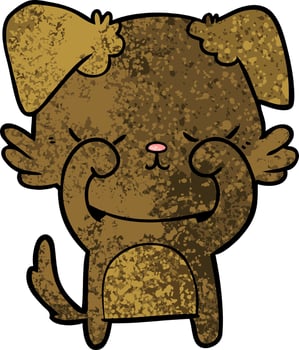 cute cartoon dog vector