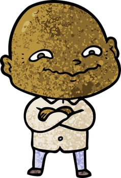 cartoon creepy guy vector
