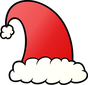 cartoon christmas hat vector