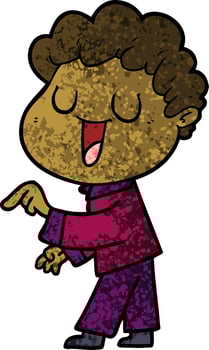 laughing cartoon man vector