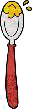 cartoon spoon with honey vector
