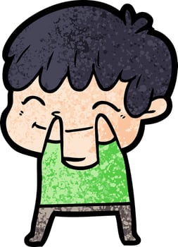 cartoon happy boy vector
