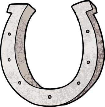 cartoon iron horse shoe vector
