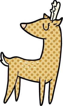 cartoon deer character vector