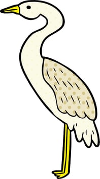cartoon stork character vector