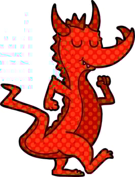 cartoon cute dragon vector