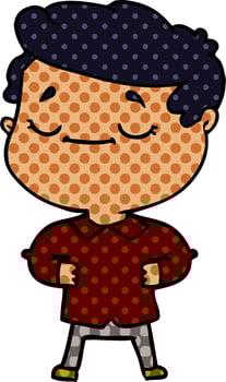 cartoon proud man vector
