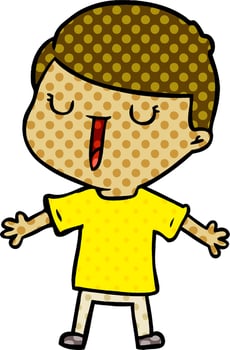 cartoon happy boy vector
