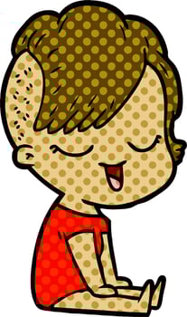 happy cartoon girl vector