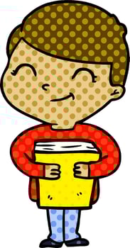 cartoon boy smiling vector