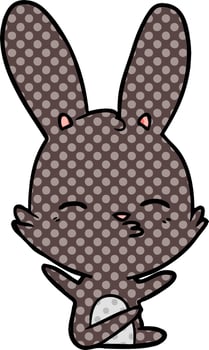 curious bunny cartoon vector
