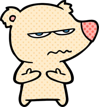 annoyed bear cartoon vector