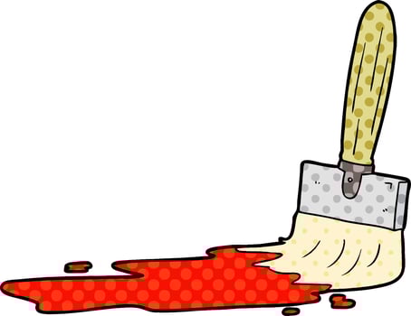 cartoon paint brush vector