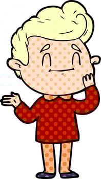 happy cartoon man vector