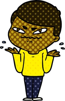 cartoon exasperated man vector
