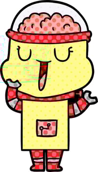 happy cartoon robot vector