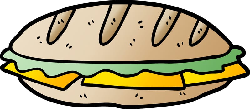 cartoon chesse sandwich vector
