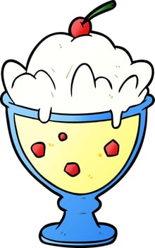 cartoon tasty dessert vector