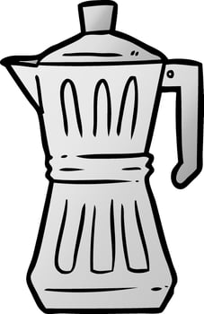 cartoon espresso maker vector