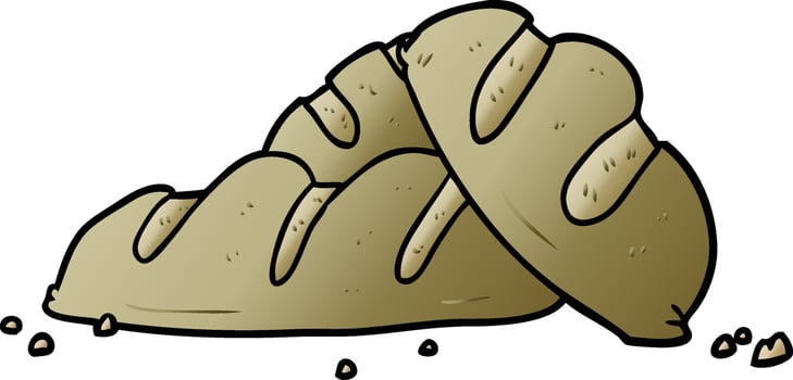 cartoon loaves of freshly baked bread vector