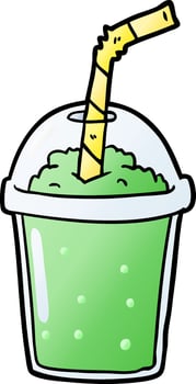 cartoon iced smoothie vector