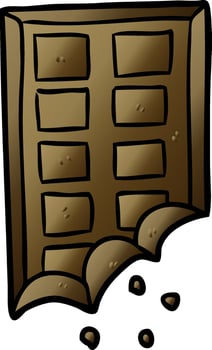 cartoon bar of chocolate vector