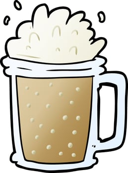 cartoon pint of ale vector