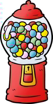 cartoon gumball machine vector