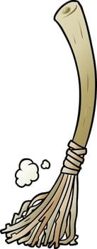 cartoon halloween witches broom vector