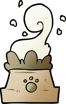 cartoon bowl of dog food vector