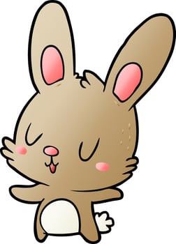 cute cartoon rabbit vector