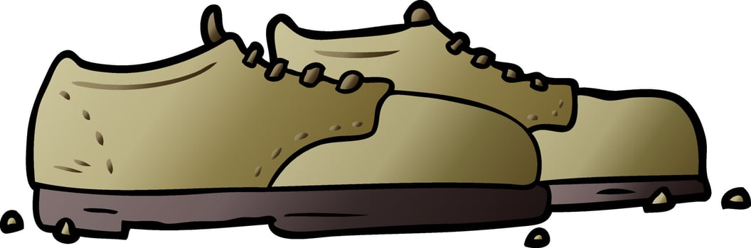 cartoon old shoes vector
