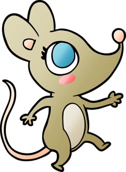 cute cartoon mouse vector