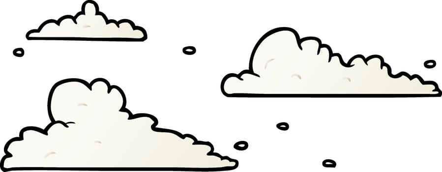 cartoon clouds drifting by vector