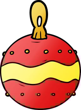 cartoon christmas bauble decoration vector