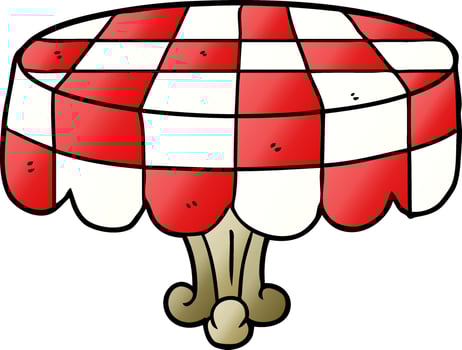 cartoon cafe table vector