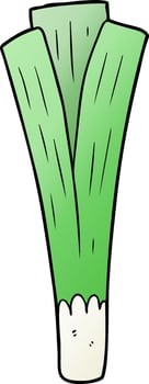 cartoon organic leek vector