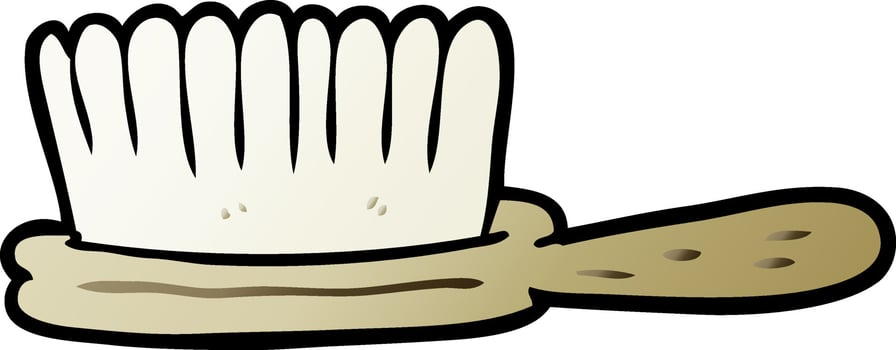 cartoon doodle hairbrush vector