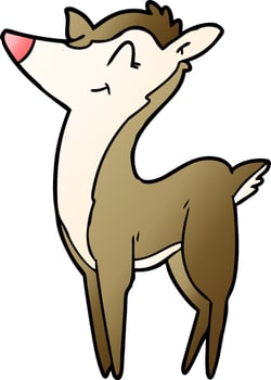 cartoon deer character vector