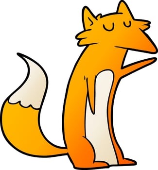 cartoon fox character vector