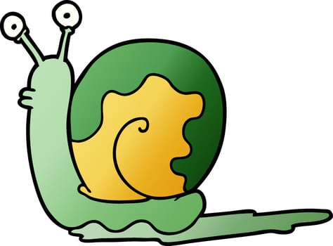 cartoon snail character vector