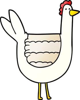 cartoon chicken character vector