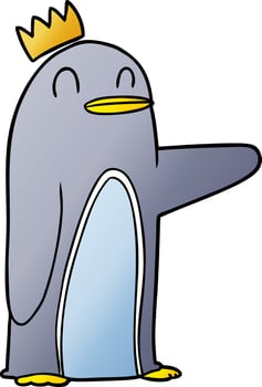 cartoon emperor penguin vector